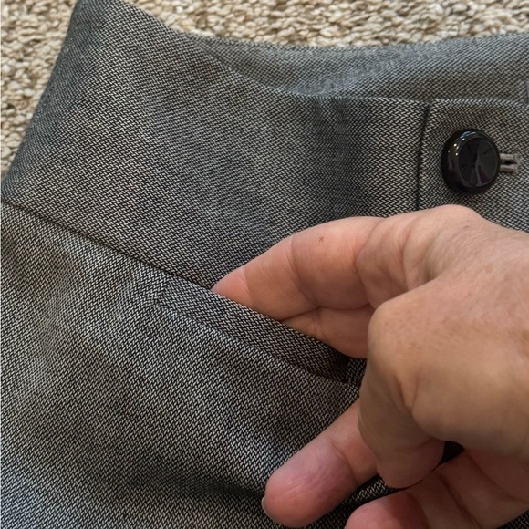 Ann Taylor Signature Fit Gray Y2K Low Rise Officecore Trouser Size 4 Career Chic - Picture 5 of 9